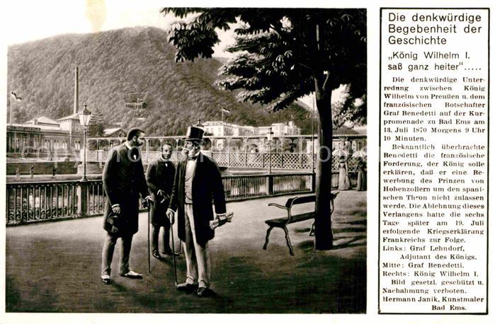 Wilhelm I Botschafter Frankreich Graf Benedetti Graf Lehndorf Bad Ems