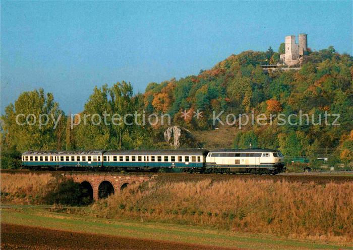 Eisenbahn Einheitsdiesellok 216211 V160 Deutsche Bahn Volkmarsen Ruine Kugelsbur