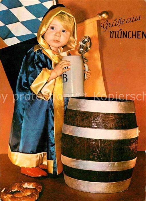 Muenchner Kindl Bierfass Bierkrug Brezel