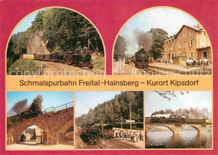 Lokomotive Schmalspurbahn Freital-Hainsberg-Kipsdorf Bahnhof Dippoldiswalde