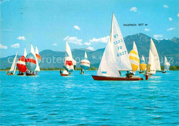 Segelboote Segelregatta Chiemsee Hochfelln