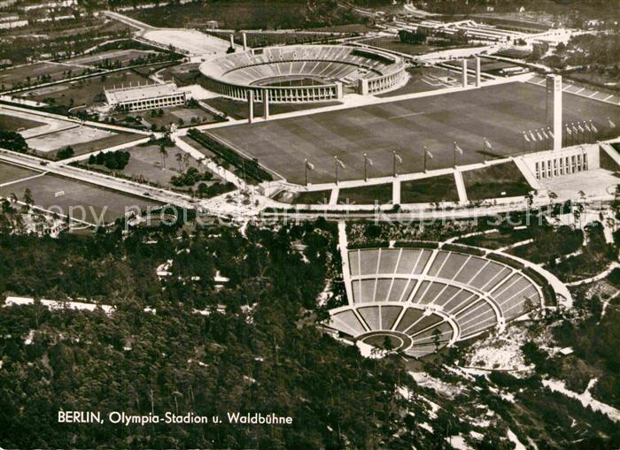 Stadion Stadium Estadio-- Berlin Olympia-Stadion Waldbuehne Fliegeraufnahme
