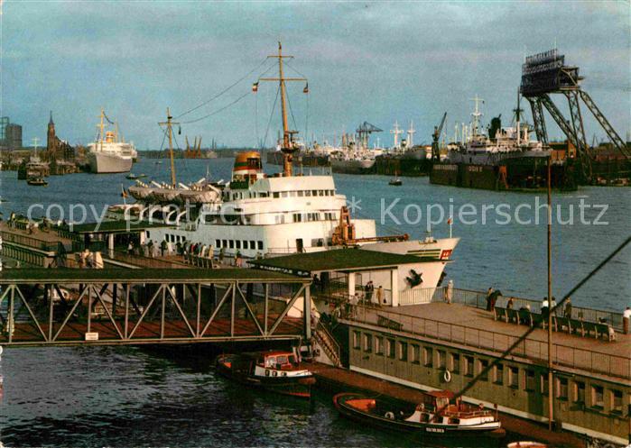 Schiffe Ships Navires Hamburg Seebaederschiff Bunte Kuh St. Pauli-Landungsbrueck