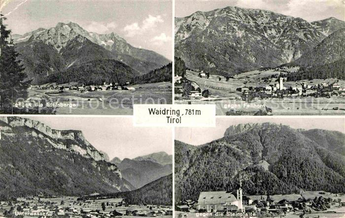 Waidring Tirol Blick gegen die Steinberge Fellhorn Steinplatte Unterwasser Alpen