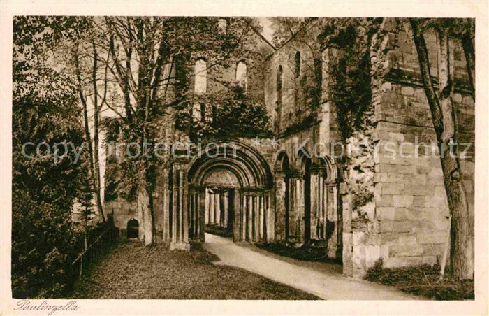 Paulinzella Klosterruine Kupfertiefdruck