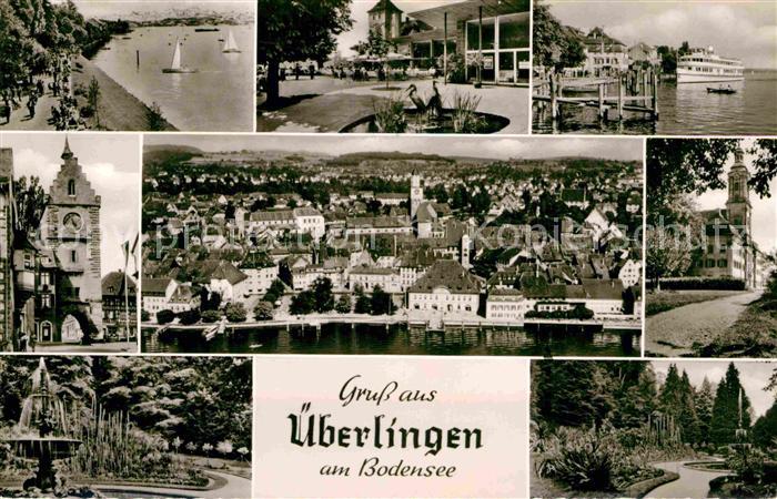 ueberlingen Bodensee Teilansichten Tor Park Brunnen Fliegeraufnahme