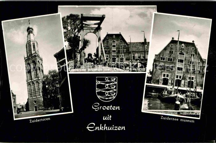 Enkhuizen Zuidertoren Zuiderzee museum met Compagniesbrug