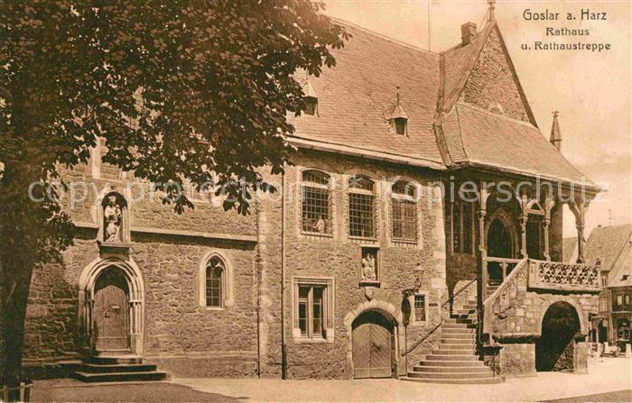 GOSLAR Harz Niedersachsen Rathaus Rathaustreppe