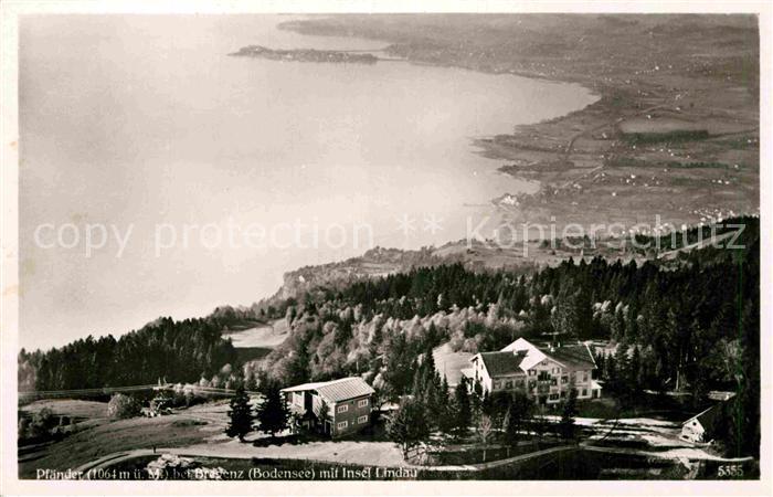 Pfaender mit Blick zur Insel Lindau Bodensee