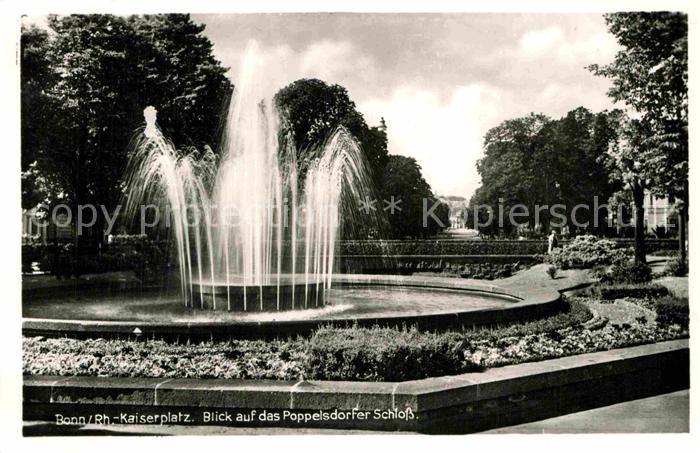 Bonn Rhein Blick auf das Poppelsdorfer Schloss Springbrunnen