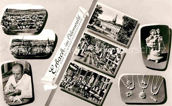 Erbach Odenwald Gesamtansicht Elfenbeinschnitzerei Schloss