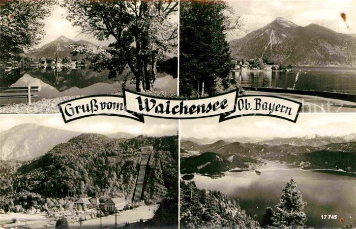 Walchensee Uferstrasse am See Kraftwerk Alpenpanorama