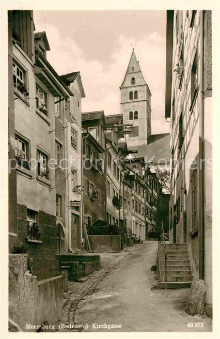 Meersburg Bodensee Kirchgasse Kirchturm
