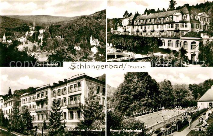 Schlangenbad Taunus Panorama Kurhotel Thermal Schwimmbad Sanatorium Roemerbad
