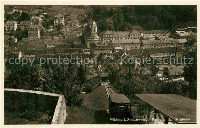 Wildbad Schwarzwald Partie an der Bergbahn