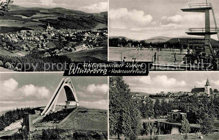 Winterberg Hochsauerland Heilklimatischer Kurort Freibad Sprungturm Skisprungsch