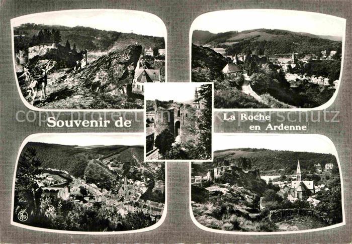 La Roche-en-Ardenne Panorama Burgruine Kirche