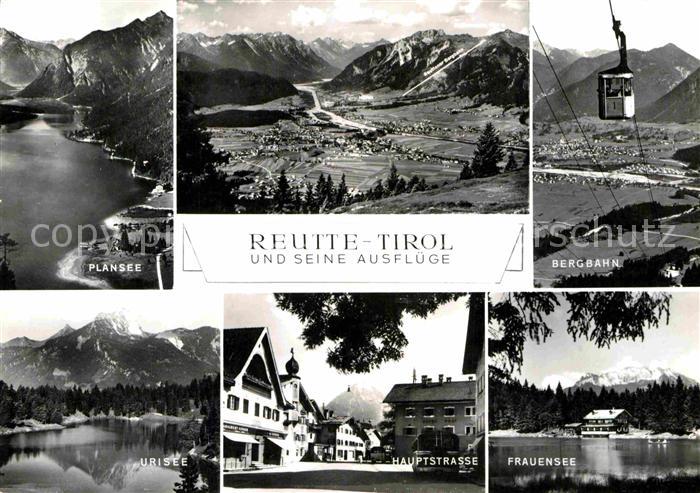 Reutte Tirol Plansee Alpenpanorama Bergbahn Frauensee Hauptstrasse Urisee