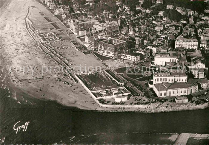 Trouville-Deauville Les bords de la Touques Plage Piscine Casino vue aerienne