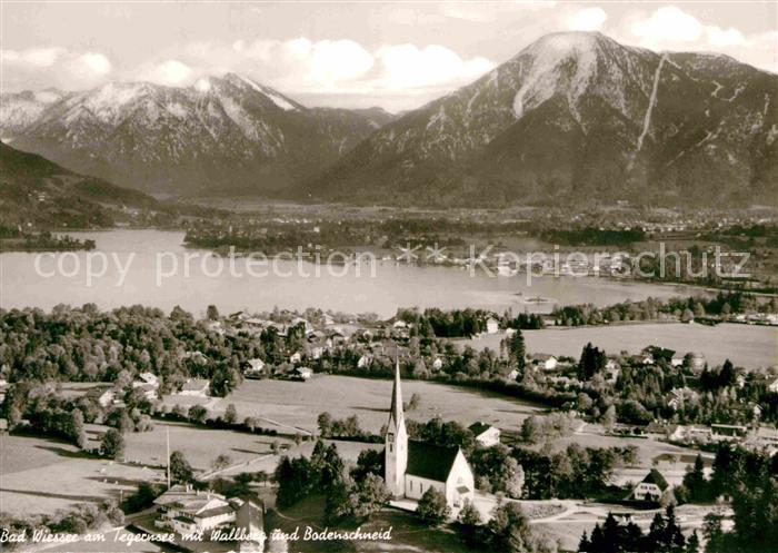 Bad Wiessee Panorama mit Wallberg und Bodenschneid Mangfallgebirge