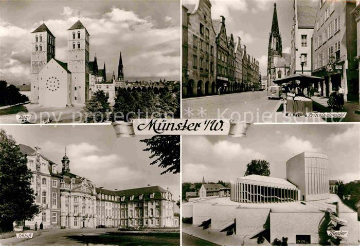 Muenster Westfalen Dom Prinzipalmarkt Theater Schloss