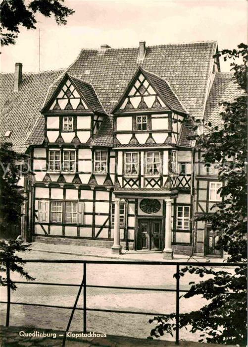 Quedlinburg Harz Klopstockhaus Fachwerkhaus