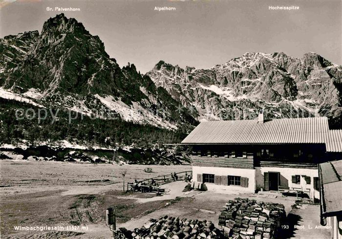 Wimbachgriess Huette Alm Alpenblick