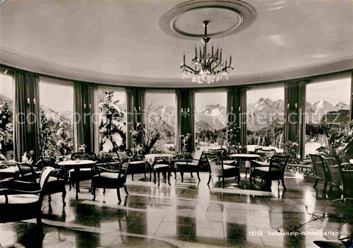 Sonthofen Oberallgaeu Alpen Moor und Kneippbad Sonnenalp Wintergarten Alpenblick