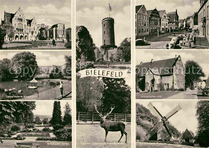 BIELEFELD CITY Rathaus Stadttheater Starkenburg Alter Markt Cruwell Haus Spiege