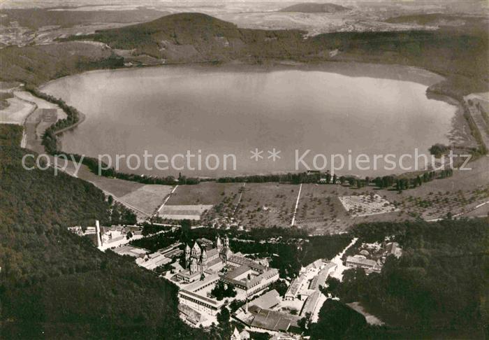 Maria Laach Glees Abtei Kloster am Laacher See Fliegeraufnahme