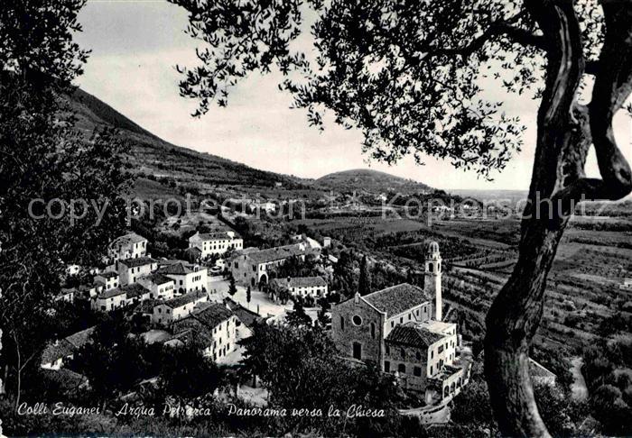 Colli Euganei Arqu a Petrarca Panorama Kirche