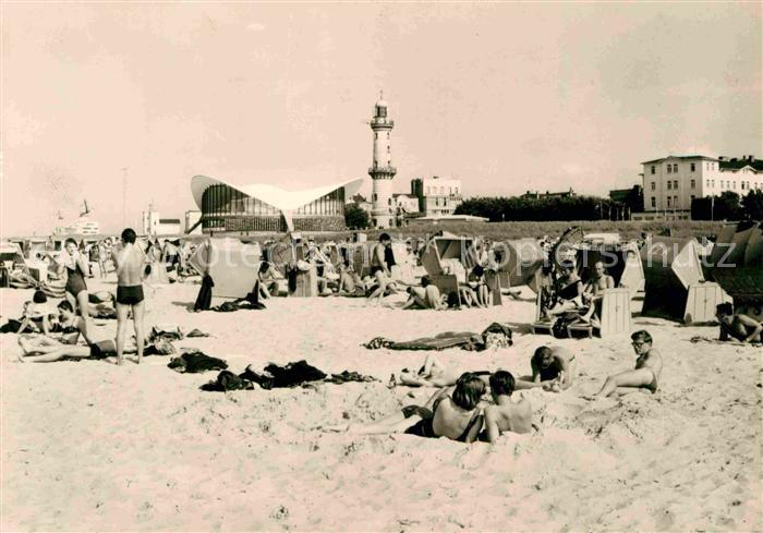 Warnemuende Ostseebad Strand Leuchtturm Teepott