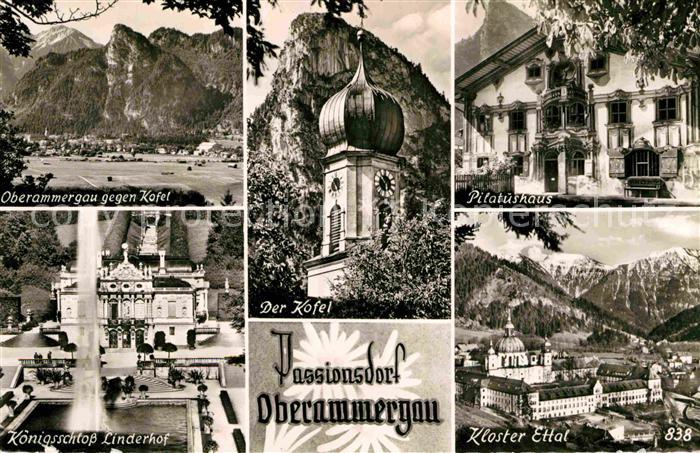OBERAMMERGAU Bayern Kloster Ettal Koenigsschloss Linderhof