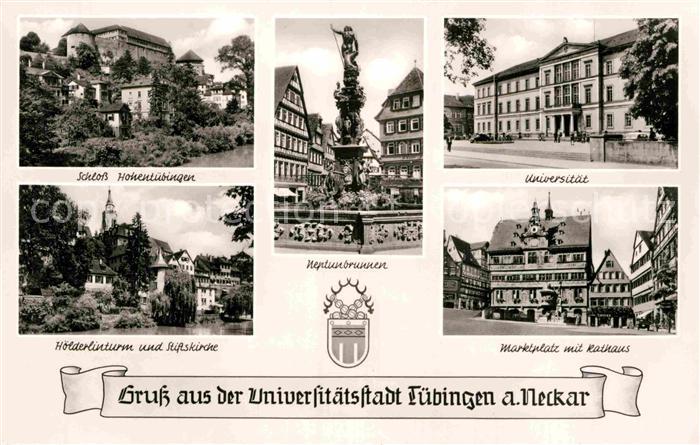 TueBINGEN BW Marktplatz Rathaus Neptunbrunnen