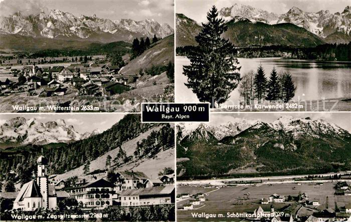 Wallgau Bramsee Panorama Kirche