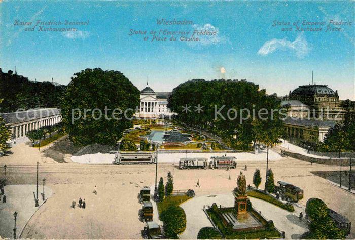 Wiesbaden Kaiser Friedrich Denkmal Kurhausplatz
