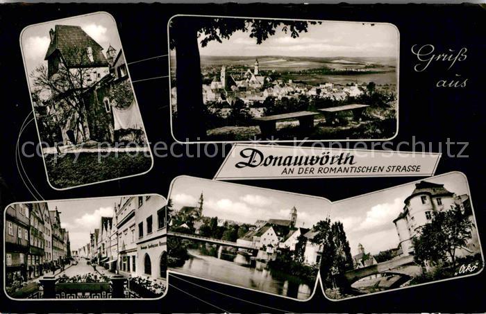 Donauwoerth Panorama Burg Bruecke