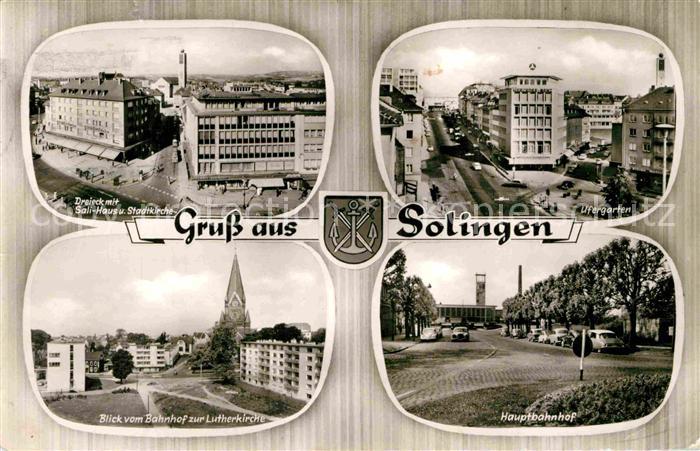 Solingen Sali Haus Stadtkirche Lutherkirche Bahnhof Ufergarten