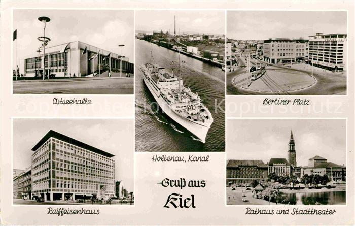 KIEL CITY Ostseehalle Raiffeisenhaus Holtenau Kanal Rathaus Stadttheater