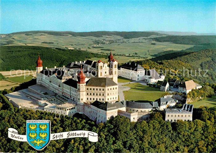 Wachau Oesterreich Fliegeraufnahme Stift Goettweig