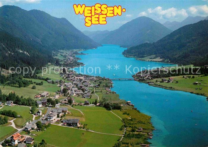 Weissensee Kaernten Fliegeraufnahme