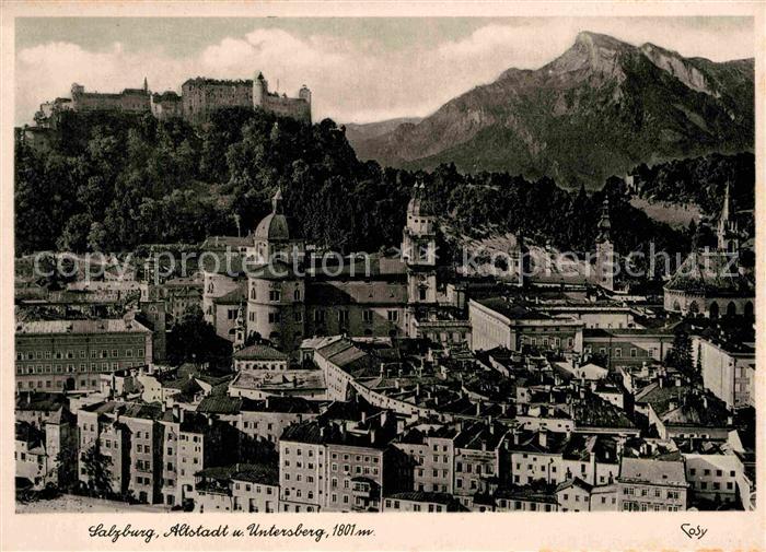 Salzburg Oesterreich Altstadt Untersberg