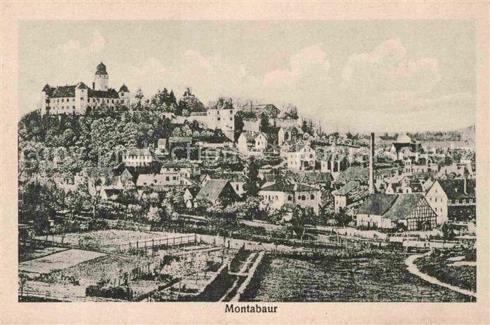 Montabaur Westerwald Gesamtansicht mit Schloss