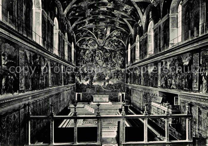 Vatikanstadt Citta del Vaticano Cappella Sistina interno Sixtinische Kapelle