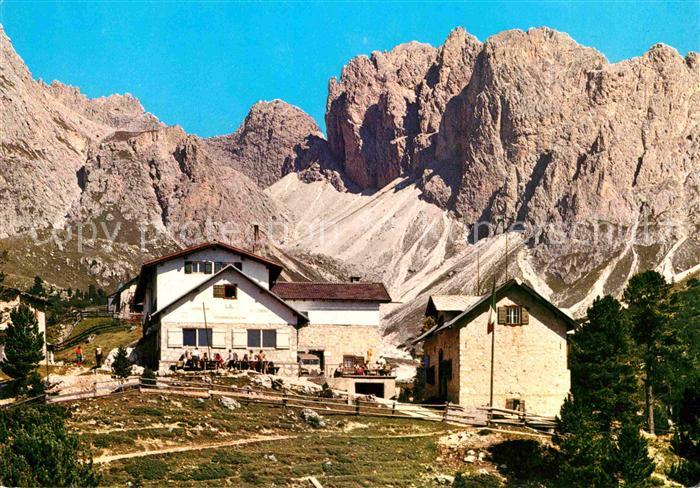 Villnoess Rifugio Firenze verso la Forcella Munt da l'Ega Geislerhuette Dolomite
