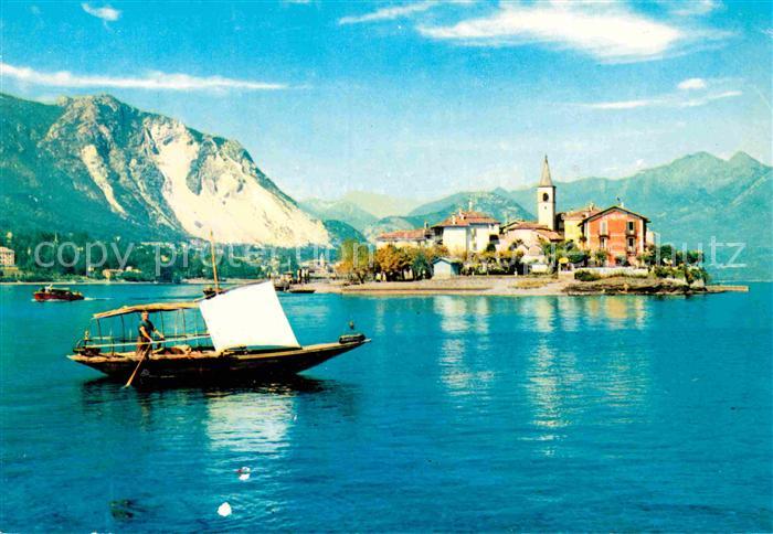 Isola Pescatori Ansicht vom See aus Fischerboot