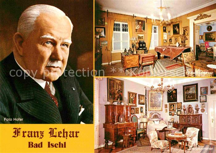 Bad Ischl Salzkammergut Franz Lehar Villa Portrait Arbeitszimmer Sterbezimmer Ko