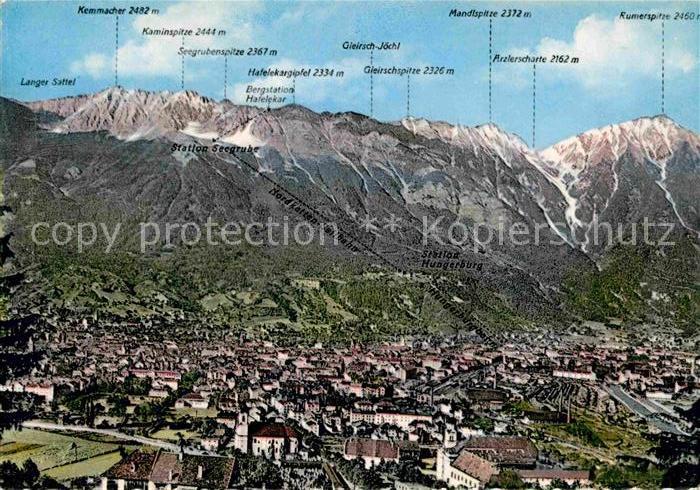 Innsbruck mit Nordkette Karwendelgebirge Fliegeraufnahme
