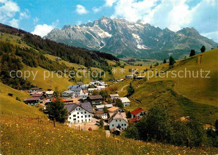 Dienten Hochkoenig Gesamtansicht Hoehenluftkurort Alpenpanorama