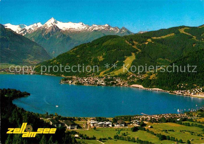 Zell See Panorama mit Kitzsteinhorn Hohe Tauern Fliegeraufnahme